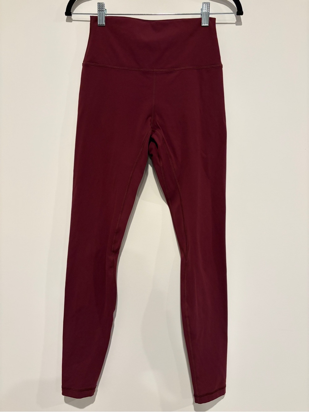 Heynuts High Waisted Essential Full Length Yoga Leggings Maroon Burgundy S 4/6